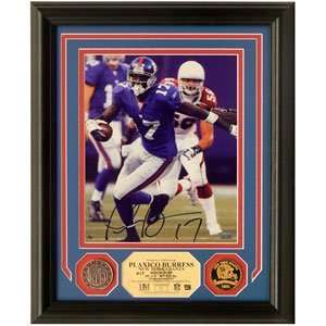  Plaxico Burress Autographed Photomint w/ 2 24KT Gold Coins 