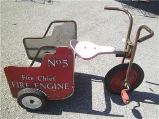   ANGELES CHILDRENS 3 WHEEL TRIKE TRICYCLE FIRE CHIEF ENGINE TRUCK NO.5
