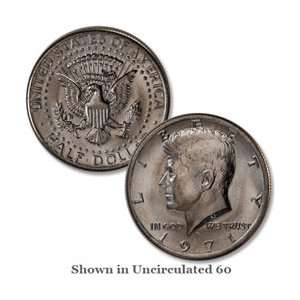  1971 D Kennedy Half Dollar Coin 