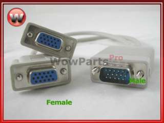 VGA Male to 2 Female Splitter Cable Cord for PC Monitor  