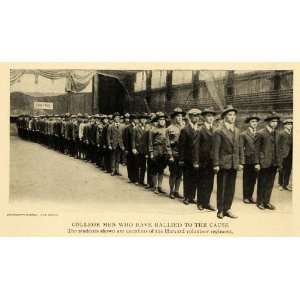  1916 Print Harvard College Men World War I Students 