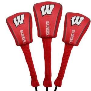  Wisconsin Badgers Cardinal Three Pack Golf Club Headcovers 
