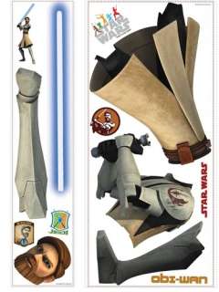 Star Wars The Clone Wars Giant Obi Wan Wall Sticker  