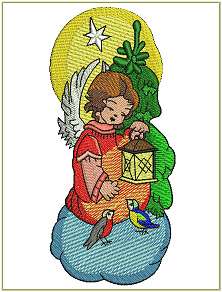 Christmas Angels machine embroidery designs set 5x7  