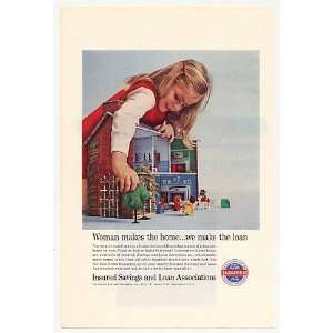  Makes Home Savings & Loan Girl Dollhouse Print Ad