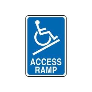 ACCESS RAMP (W/GRAPHIC) Sign 18 x 12 .080 Reflective Aluminum   ADA 