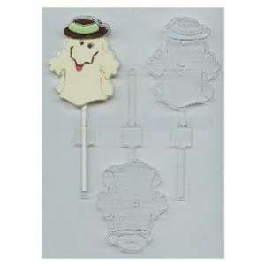 Scary Ghost With Hat Pop Candy Mold  Grocery & Gourmet 
