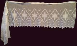   White net lace from priests robe (alb) antique, very fine work  