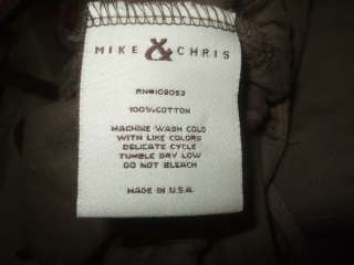   Mike & Chris Olive Brown Ruched Tie Crop Cape Jersey Hoodie Sweatshirt