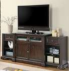 NEW SEDONA BROWN FINISH WOOD ENTERTAINMENT TV STAND w/ SLIDE OUT 
