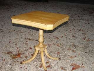   Beautiful Light Wood Colored Table With Claw Feet Brass Tips  