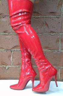 Red Stretch Thigh High Wonder Woman Costume Boots 8  