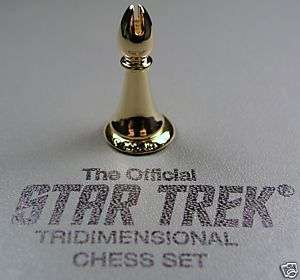 Franklin Mint Star Trek 3D Chess   Gold Plated Bishop  