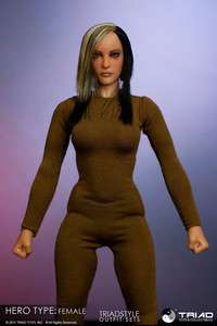 Triad 1/6 HERO TYPE FEMALE BROWN spandex body suit  