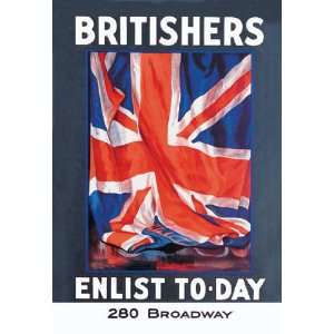  Britishers Enlist To Day 28x42 Giclee on Canvas