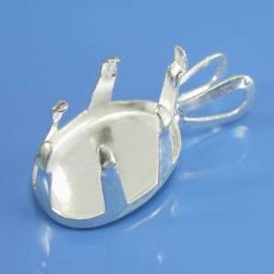   925 Sterling Silver Finding Pendant (14x9mm) Arts, Crafts & Sewing