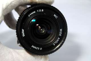 Nikon fit Vivitar 24mm f2.8 Ai s lens manual focus prime wide angle MC 