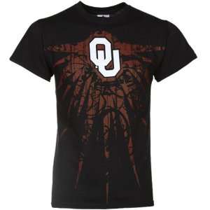 NCAA Oklahoma Sooners Static T shirt   Black  Sports 