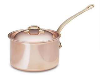 NEW Mauviel Copper Sauce Pan Pot w/ Lid .75 QT 3/4qt  