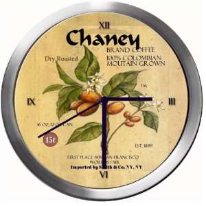  CHANEY 14 Inch Coffee Metal Clock Quartz Movement Kitchen 