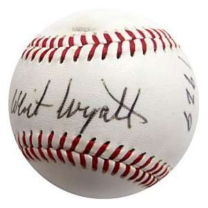  Whitt Wyatt 1929 Autographed / Signed Baseball (JSA 