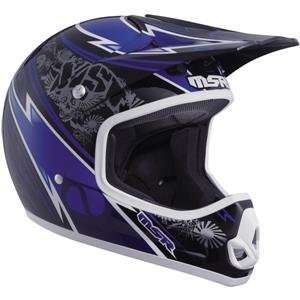  MSR Racing Assault Menace Helmet   Large/Menace Blue 