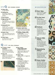   Newsletter Magazine August Sept 2009 No 411 ~ Quilt As You Sew & More