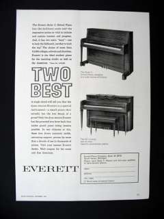 Everett Piano Style 11 School & 407 Console Pianos 1962 print Ad 