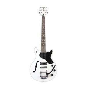  Retro H De Luxe Electric Guitar, White Lightning Musical Instruments