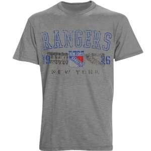   New York Rangers Galaga Tri Blend T Shirt   Ash
