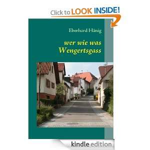   was Wengertsgass Jugenderinnerungen an Affalterbach (German Edition