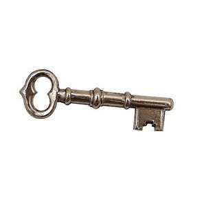  Stampt Antique Pewter (plated) Skeleton Key 42x13mm Charms 