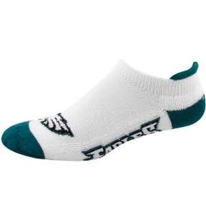   Philadelphia Eagles White Green Runners Ankle Socks