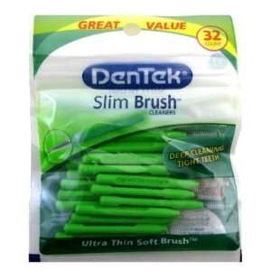  Dentek Slim Brush 32s Deep Clean Tight Teeth Health 