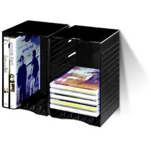  CD / DVD Stackable and Wall Mountable Storage Rack  Players 