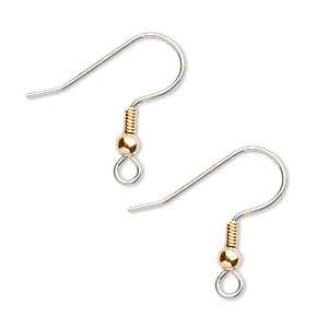 100 Dual Gold Plated / Surgical Steel Hypo Allergenic Coil w Ball 