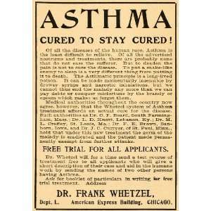   Medical Quackery Dr. Frank Whetzel   Original Print Ad