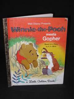 Walt Disney WINNIE THE POOH Meets Gopher LGB 1965 1stEd  