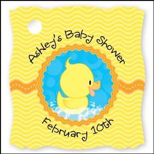  Ducky Duck   20 Personalized Baby Shower Die Cut Card 