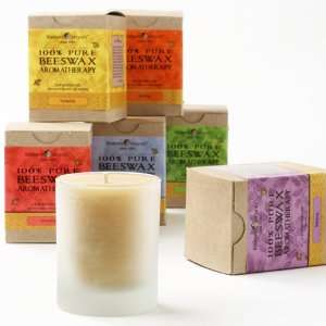 Aromatherapy Beeswax Candle in Glass   Well Being (8 ounce)  