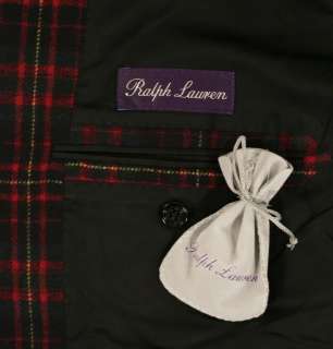   Lauren Purple Label Plaid Cashmere Blazer Jacket 44 L New $4995  