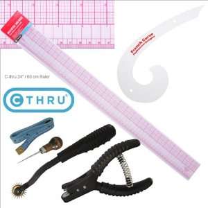   thru 24/ 60cm Ruler with PGM Metal French Curve