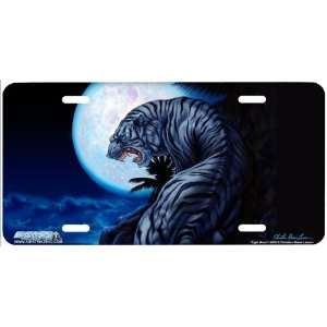 4050 Tiger Moon White Tiger License Plates Car Auto Novelty Front 