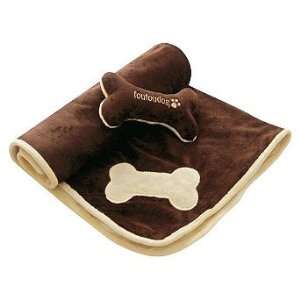    Puppy Blanket with Bone Pillow   Blue   Frontgate
