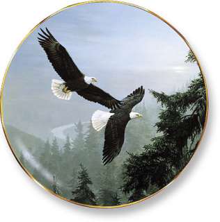 Persis Clayton Weirs ABOVE THE MIST Bald Eagles Plate  