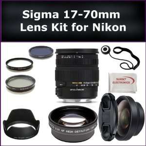 Sigma 17 70mm F2.8 4 DC Macro OS HSM Lens Kit for Nikon 