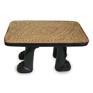  Wood accent table, African Elephant