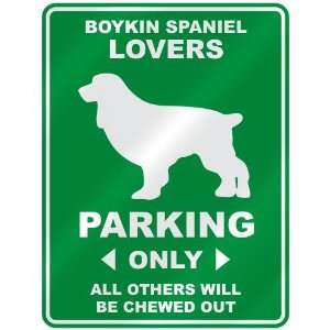 BOYKIN SPANIEL LOVERS PARKING ONLY  PARKING SIGN DOG