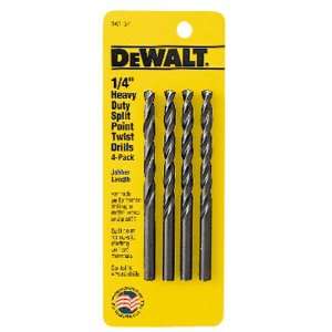  DeWalt DW1137 1/4 Inch Black Oxide Split Point Twist Drill 