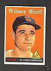 1953 Topps 128 Wilmer Mizell Pitcher ST Louis Cardinals  